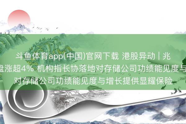 斗鱼体育app(中国)官网下载 港股异动 | 兆易更始(03986)尾盘涨超4% 机构指长协落地对存储公司功绩能见度与增长提供显耀保险